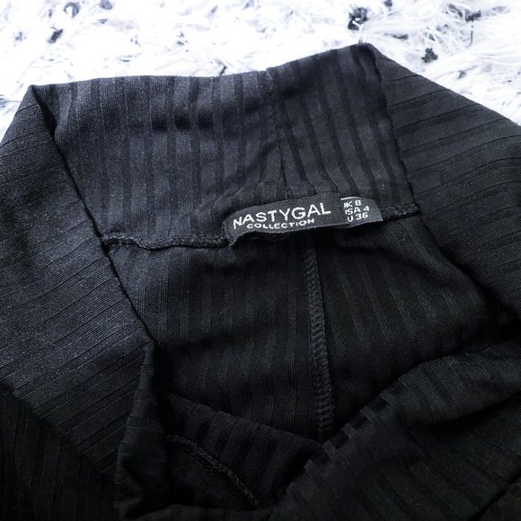 Nastygal Call Rib Even High-Waisted Leggings - Picture 5 of 9